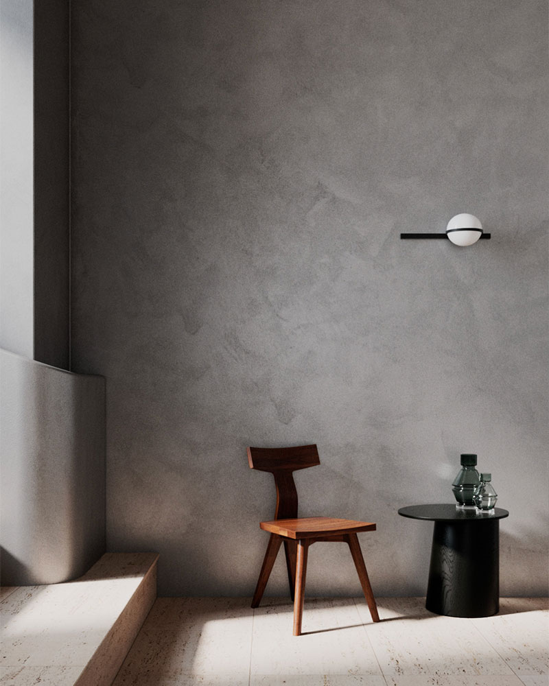 SPACE är en metallpasta som ger sammetslatta väggar med fin metalleffekt. Ge dina väggar ett konstnärligt utseende och låt dig förföras av den föränderliga, varierande ytan. Inga två rymdväggar är desamma och det är charmen med det.