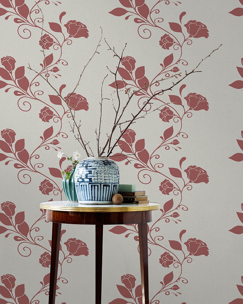 Tapet och natur flyter ihop i hemmet