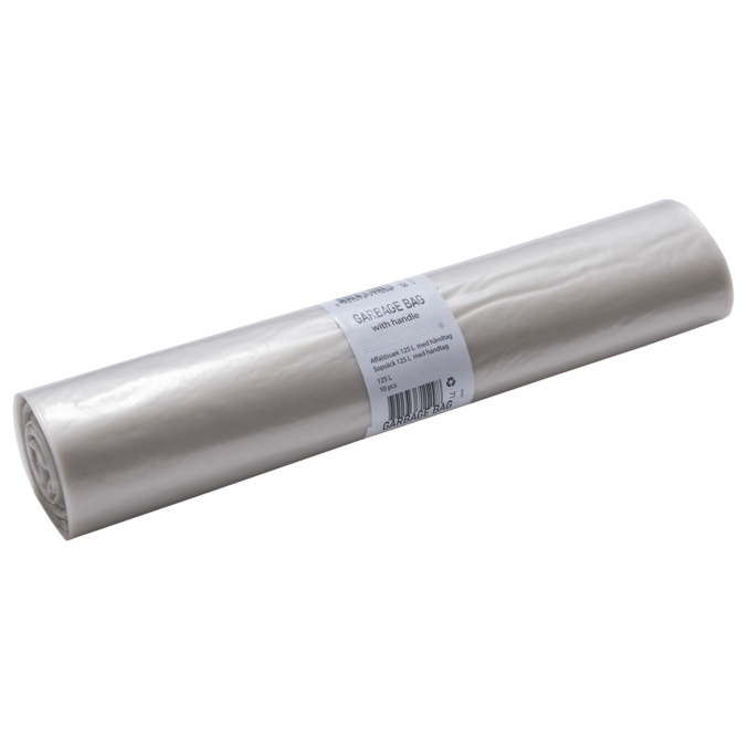Sopsäck 125 L knytsäck transparent 10 stk