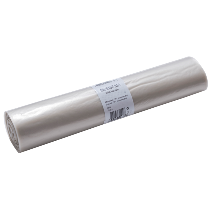 Sopsäck 125 L knytsäck transparent 10 stk